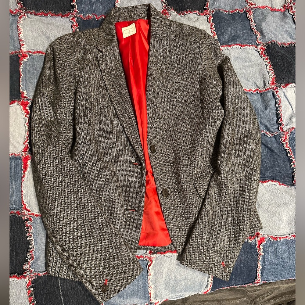 Gap - 8 Tall - Grey/Black Blazer
